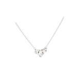 Round Lab Grown Diamond Three Stone Necklace