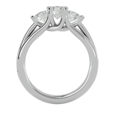 1 3/8 ctw Round Three Stone Lab Grown Diamond Ring