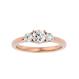 7/8 ctw Round Three Stone Lab Grown Diamond Ring