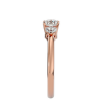 7/8 ctw Round Three Stone Lab Grown Diamond Ring