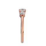 7/8 ctw Round Three Stone Lab Grown Diamond Ring
