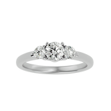 7/8 ctw Round Three Stone Lab Grown Diamond Ring