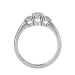 7/8 ctw Round Three Stone Lab Grown Diamond Ring