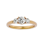 7/8 ctw Round Three Stone Lab Grown Diamond Ring