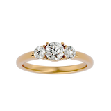 7/8 ctw Round Three Stone Lab Grown Diamond Ring