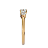 7/8 ctw Round Three Stone Lab Grown Diamond Ring