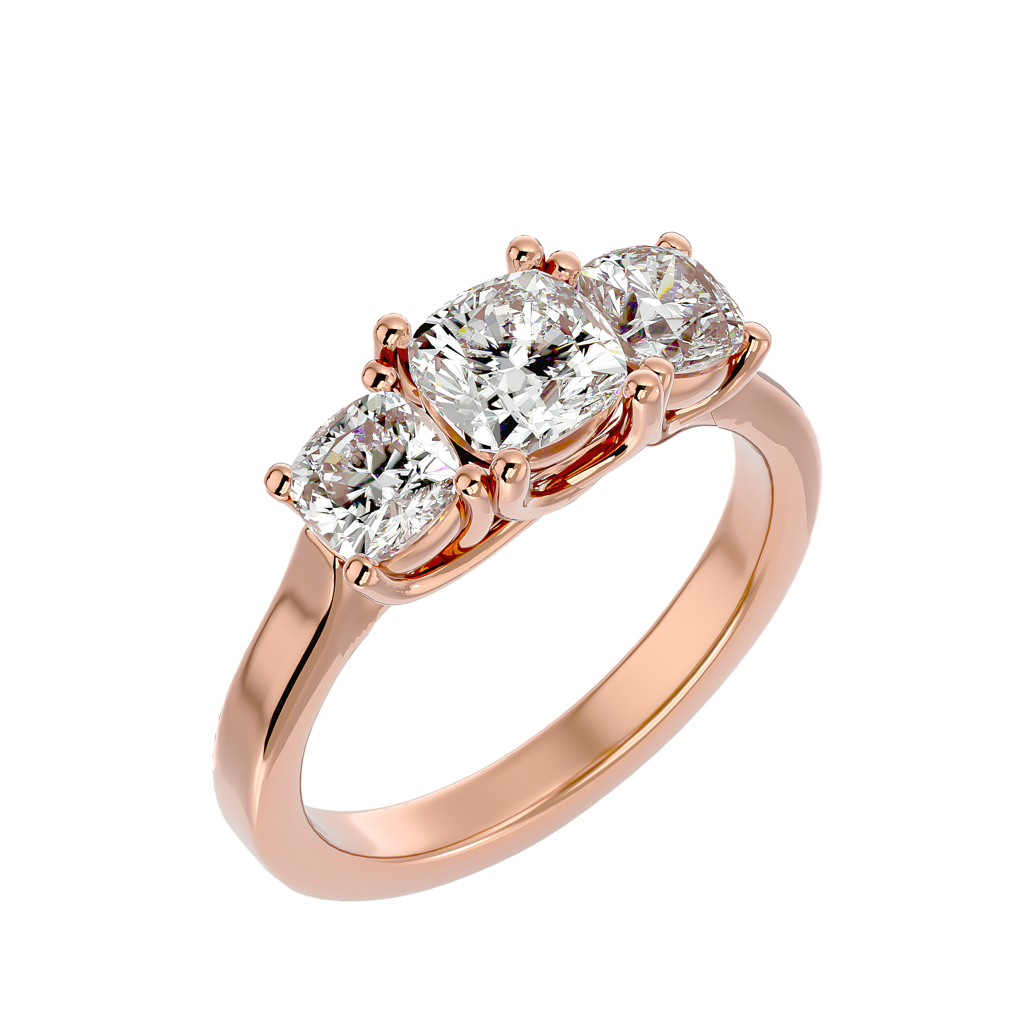 2 5/8 ctw Round Three Stone Lab Grown Diamond Ring