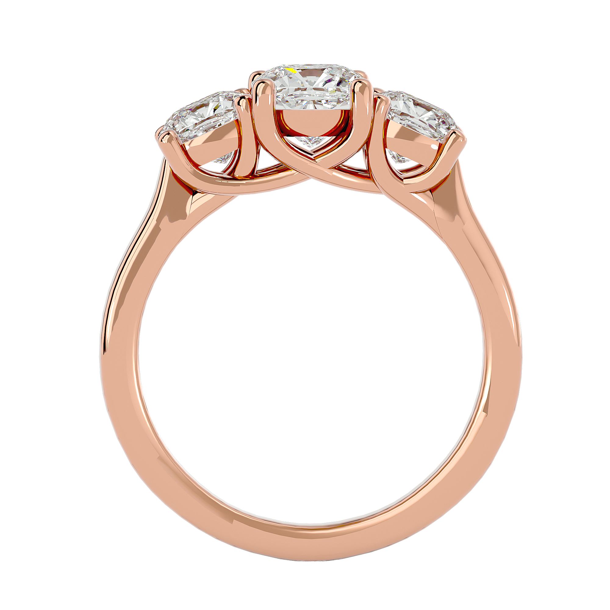 2 5/8 ctw Round Three Stone Lab Grown Diamond Ring
