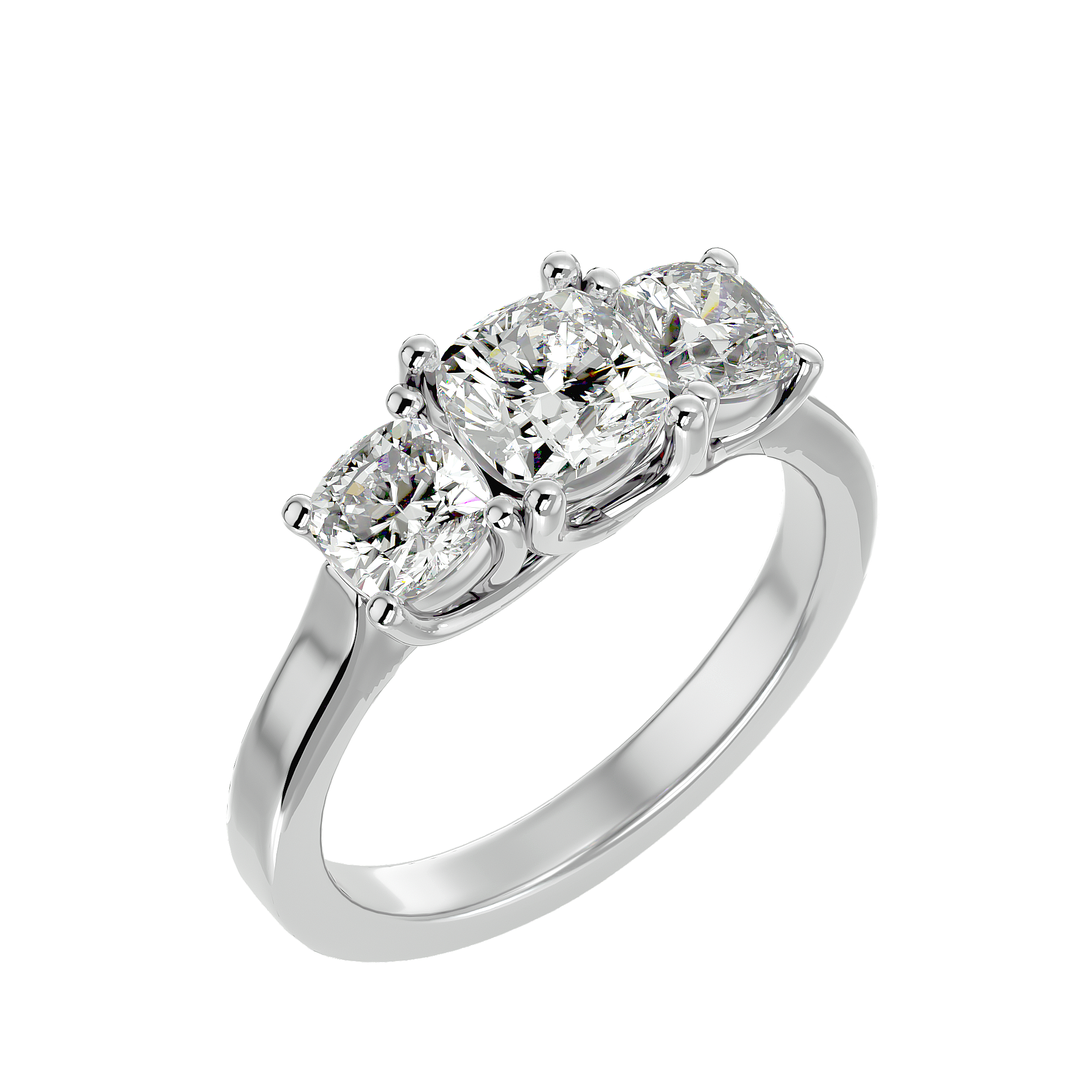 2 5/8 ctw Round Three Stone Lab Grown Diamond Ring