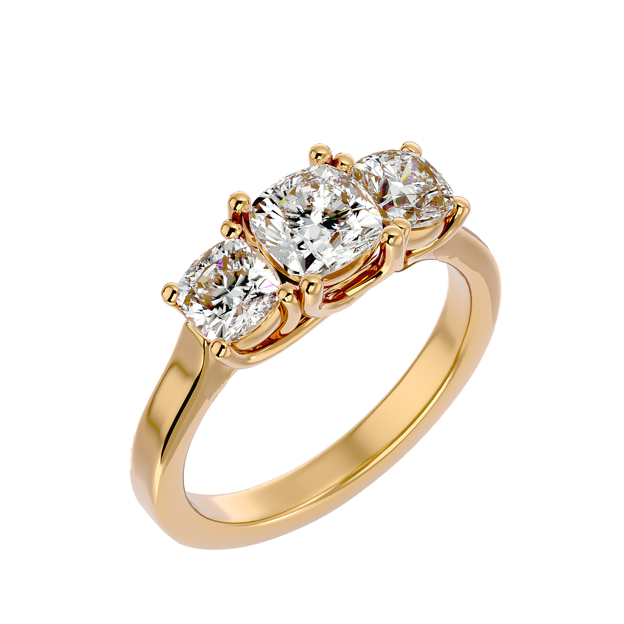 2 5/8 ctw Round Three Stone Lab Grown Diamond Ring