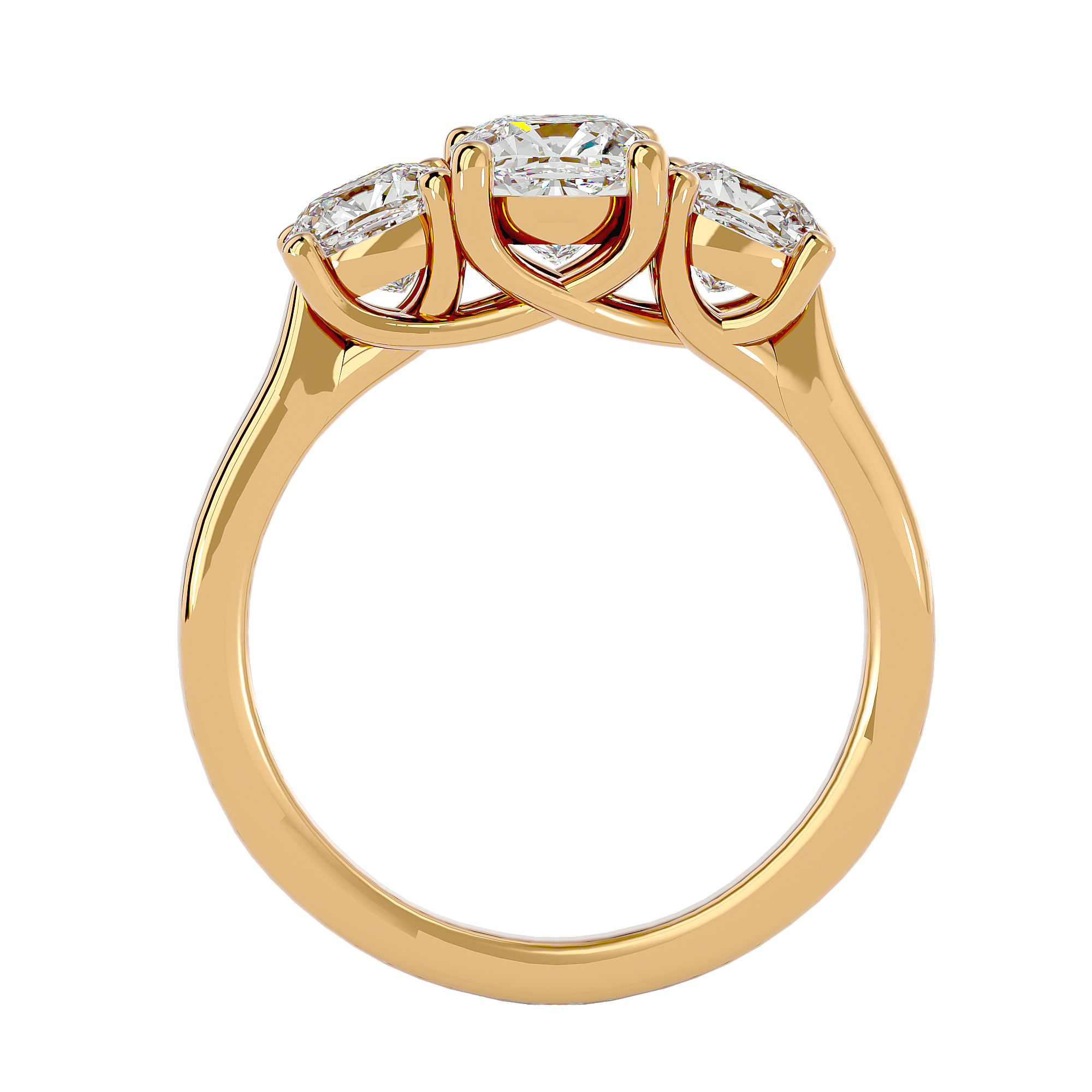2 5/8 ctw Round Three Stone Lab Grown Diamond Ring
