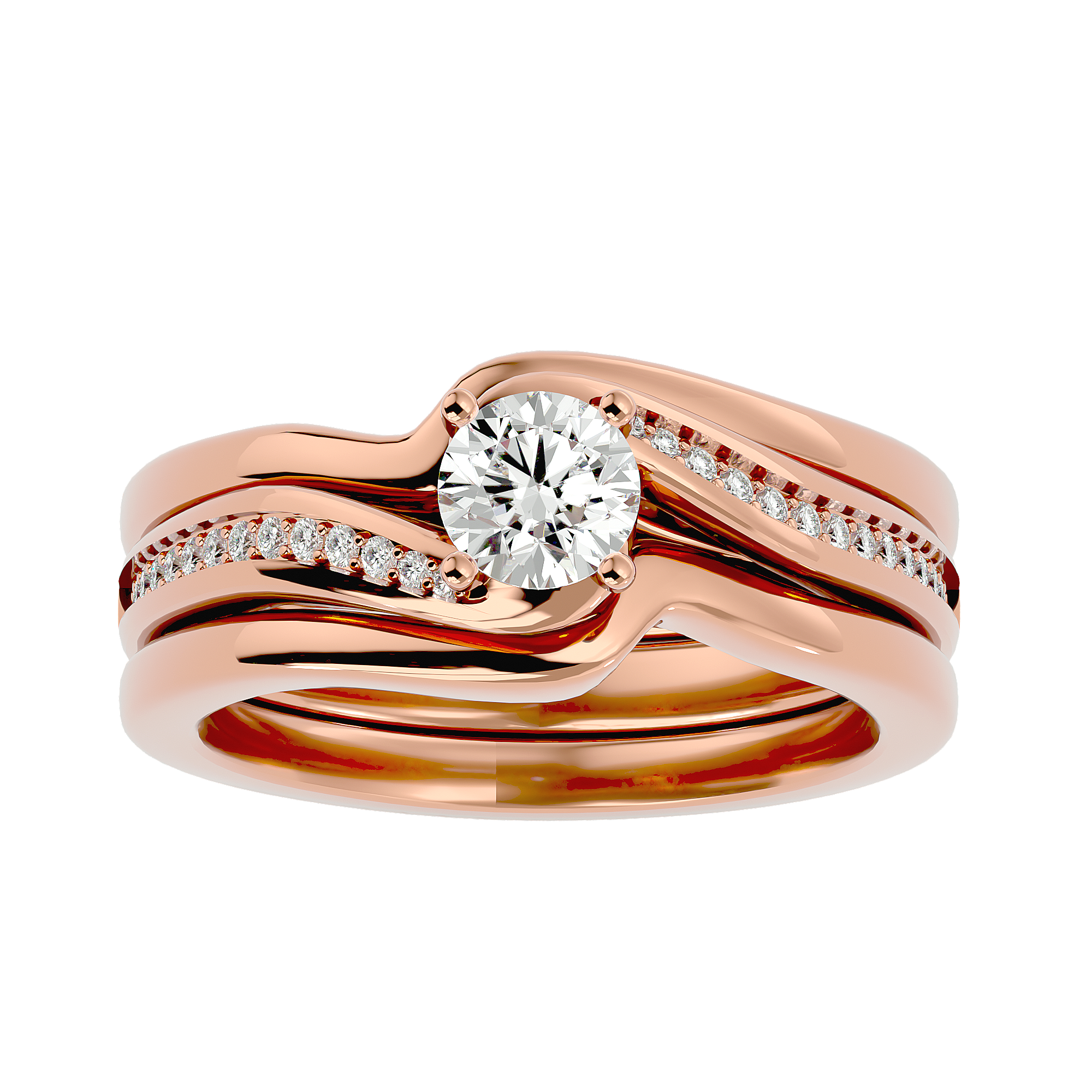 3/4 ctw Round Lab Grown Diamond Bridal Ring