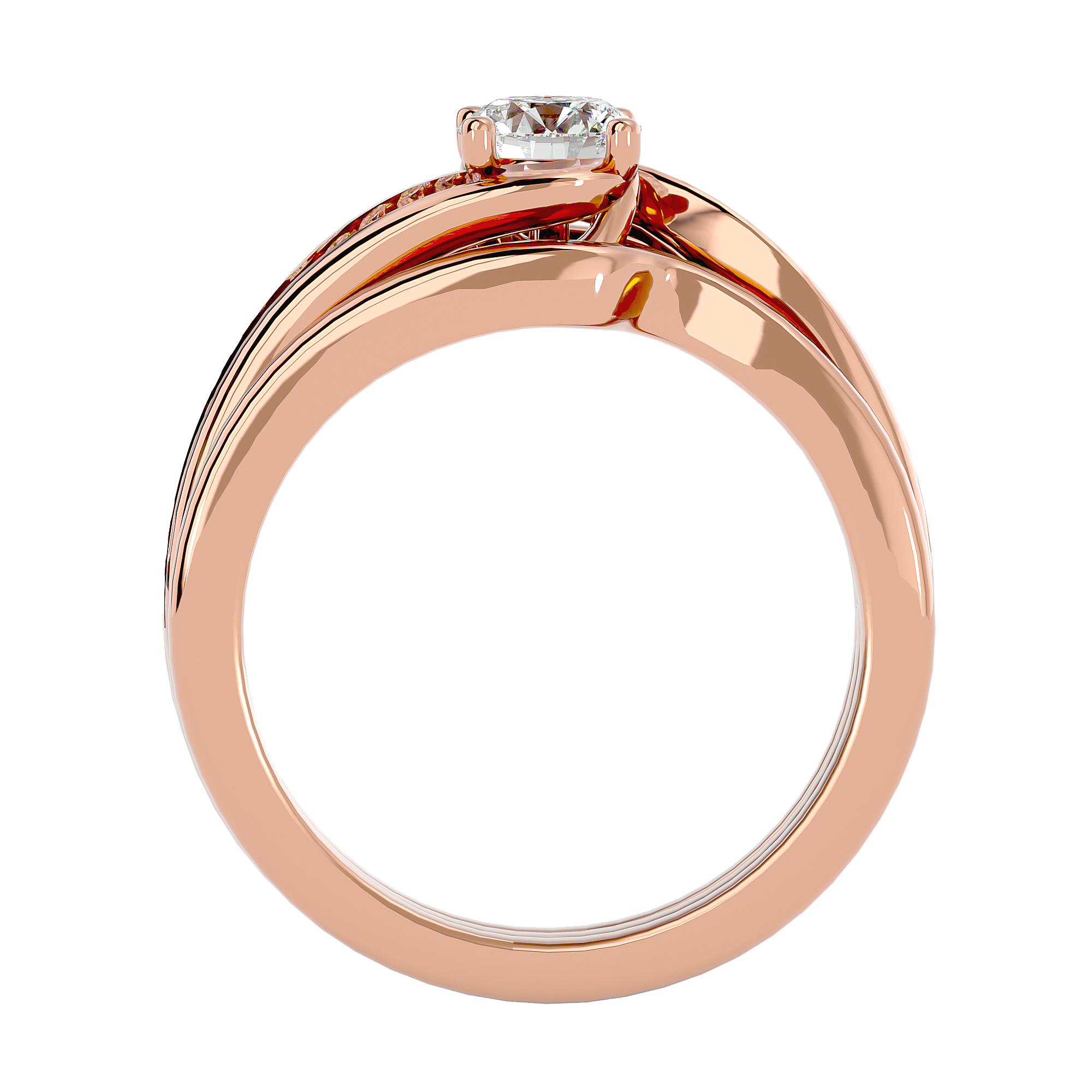 3/4 ctw Round Lab Grown Diamond Bridal Ring