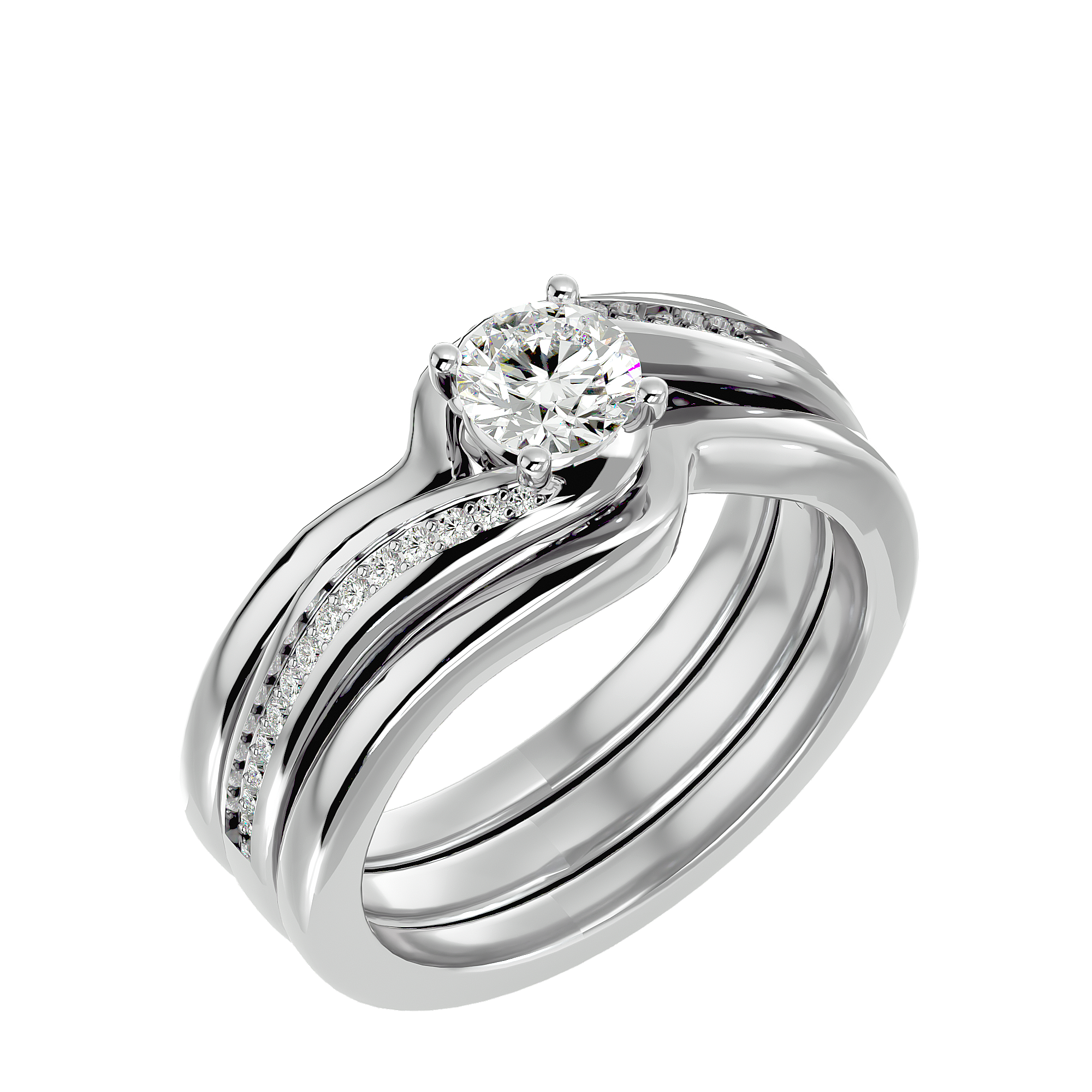 3/4 ctw Round Lab Grown Diamond Bridal Ring