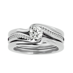 3/4 ctw Round Lab Grown Diamond Bridal Ring
