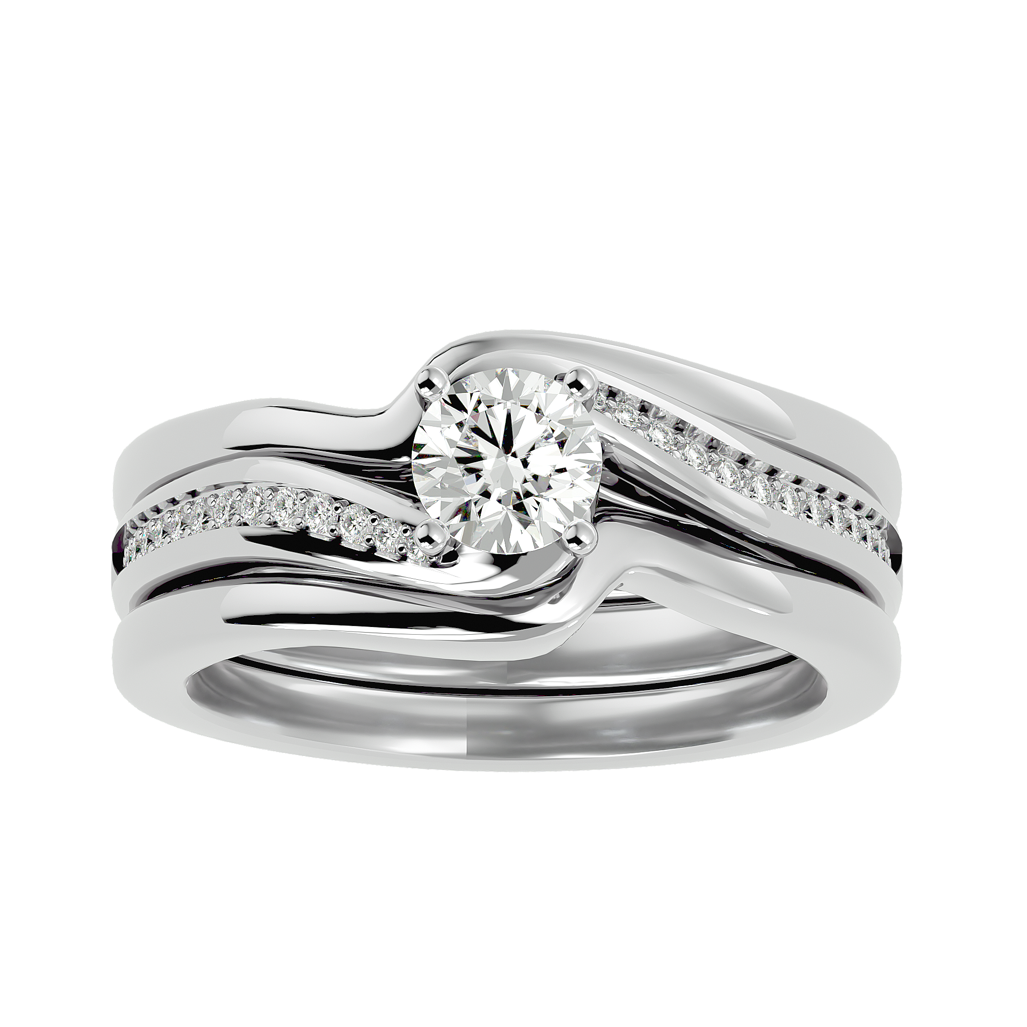 3/4 ctw Round Lab Grown Diamond Bridal Ring