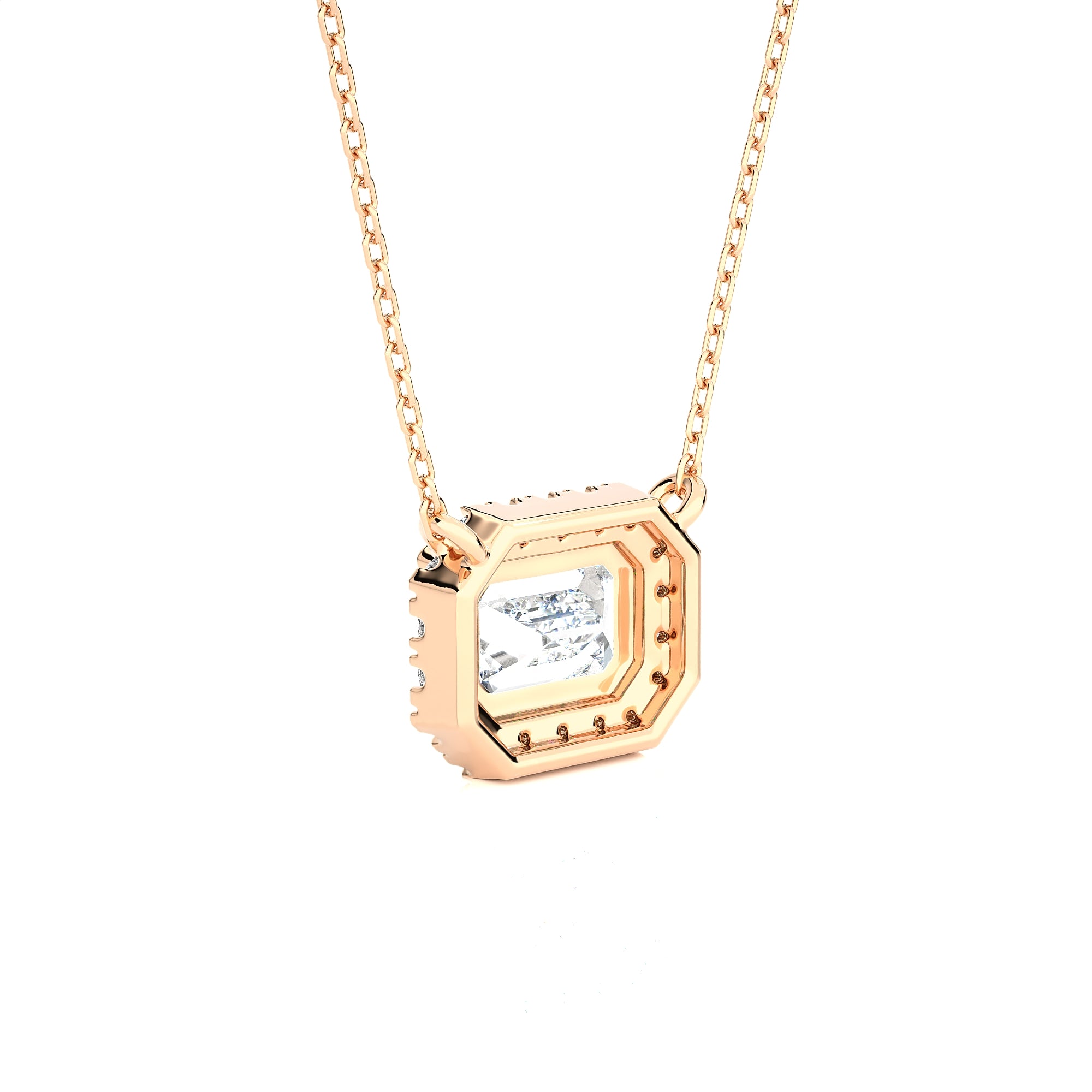 Round Lab Grown Diamond Solitaire Pendant