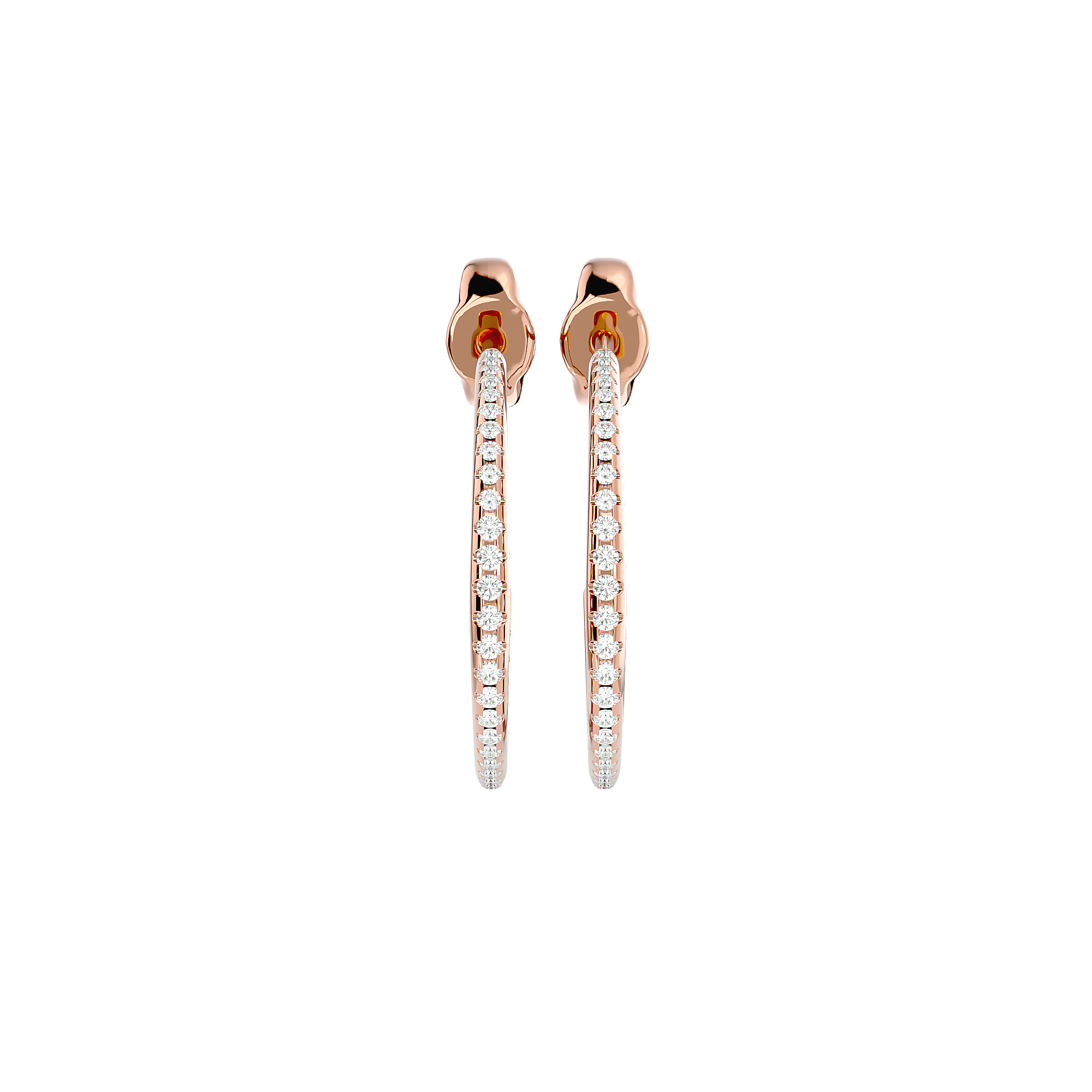 Round Lab Grown Diamond Hoop Earrings