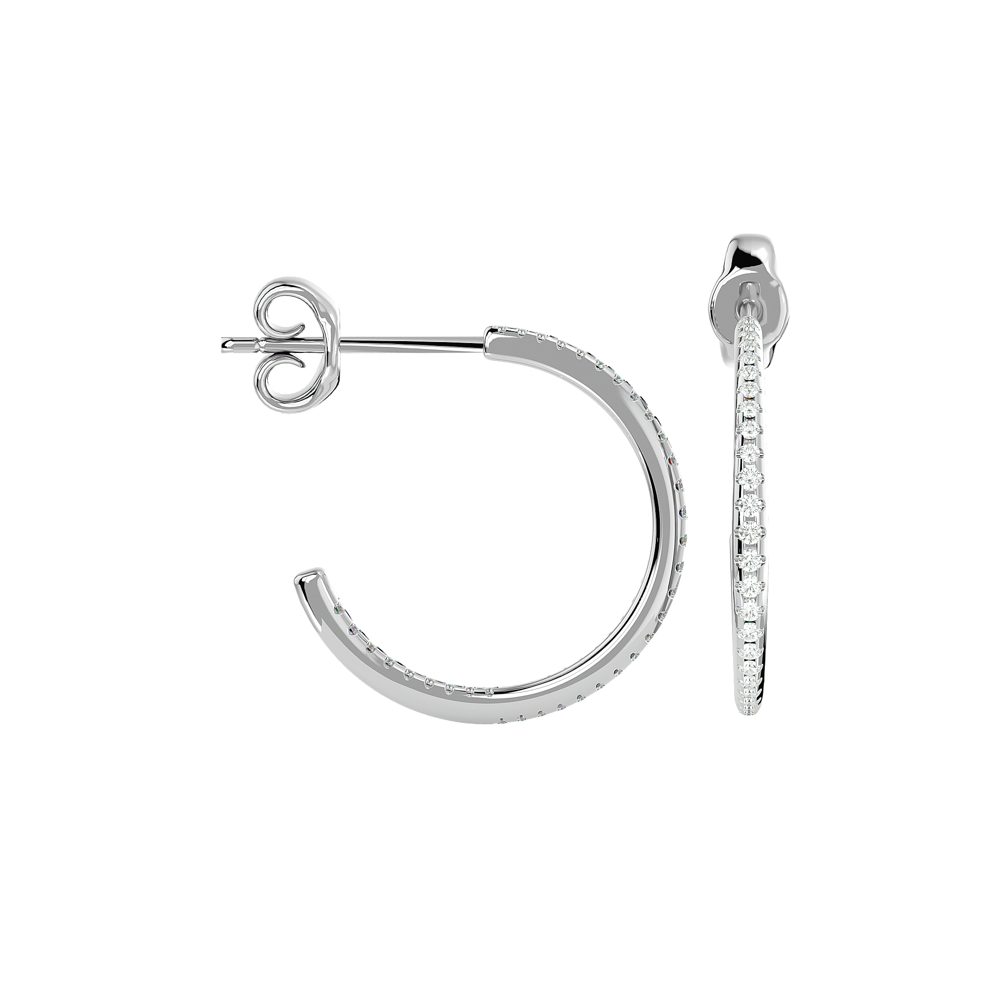 Round Lab Grown Diamond Hoop Earrings