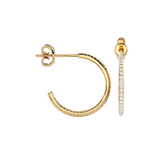 Round Lab Grown Diamond Hoop Earrings