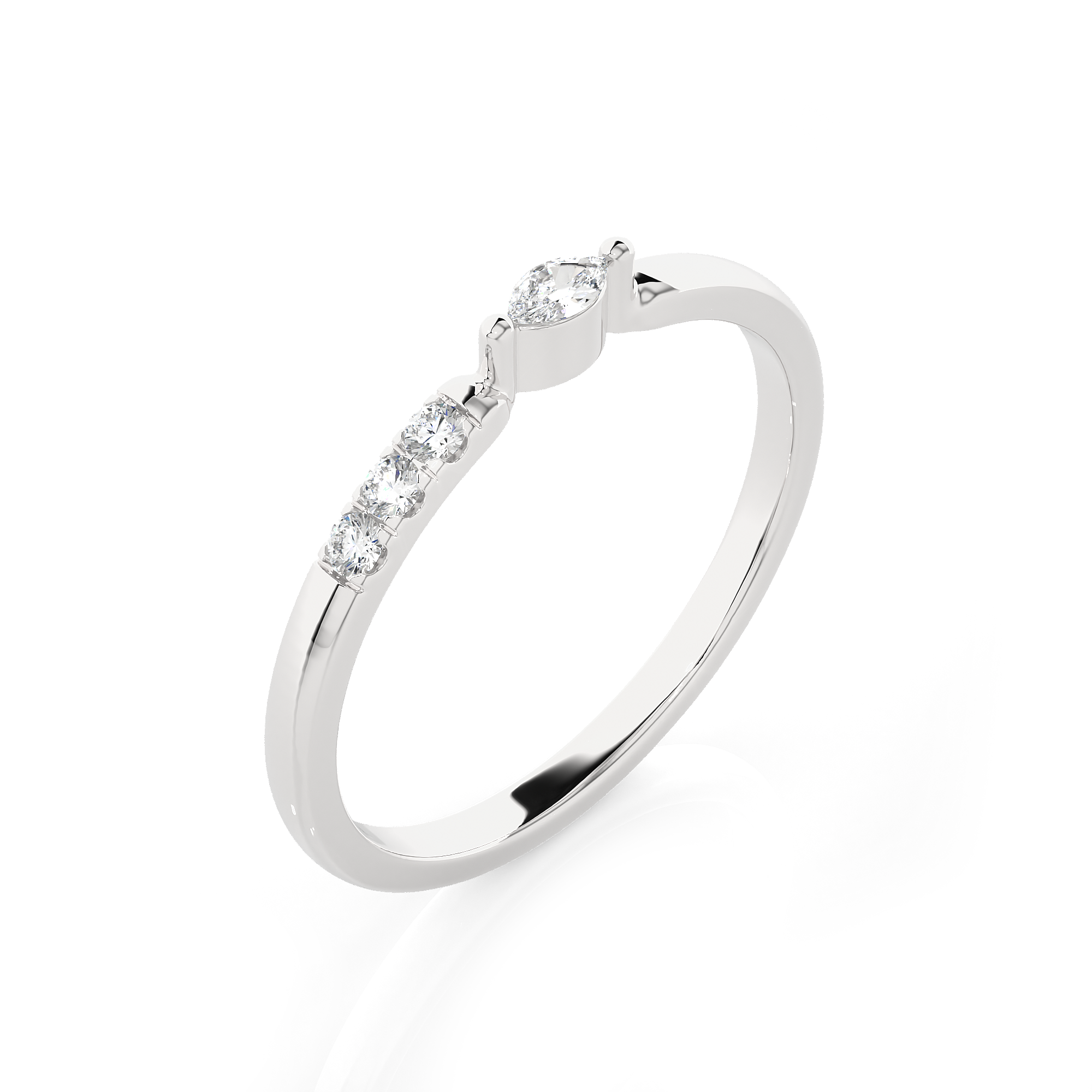 1/8 ctw Round Lab Grown Diamond Ring