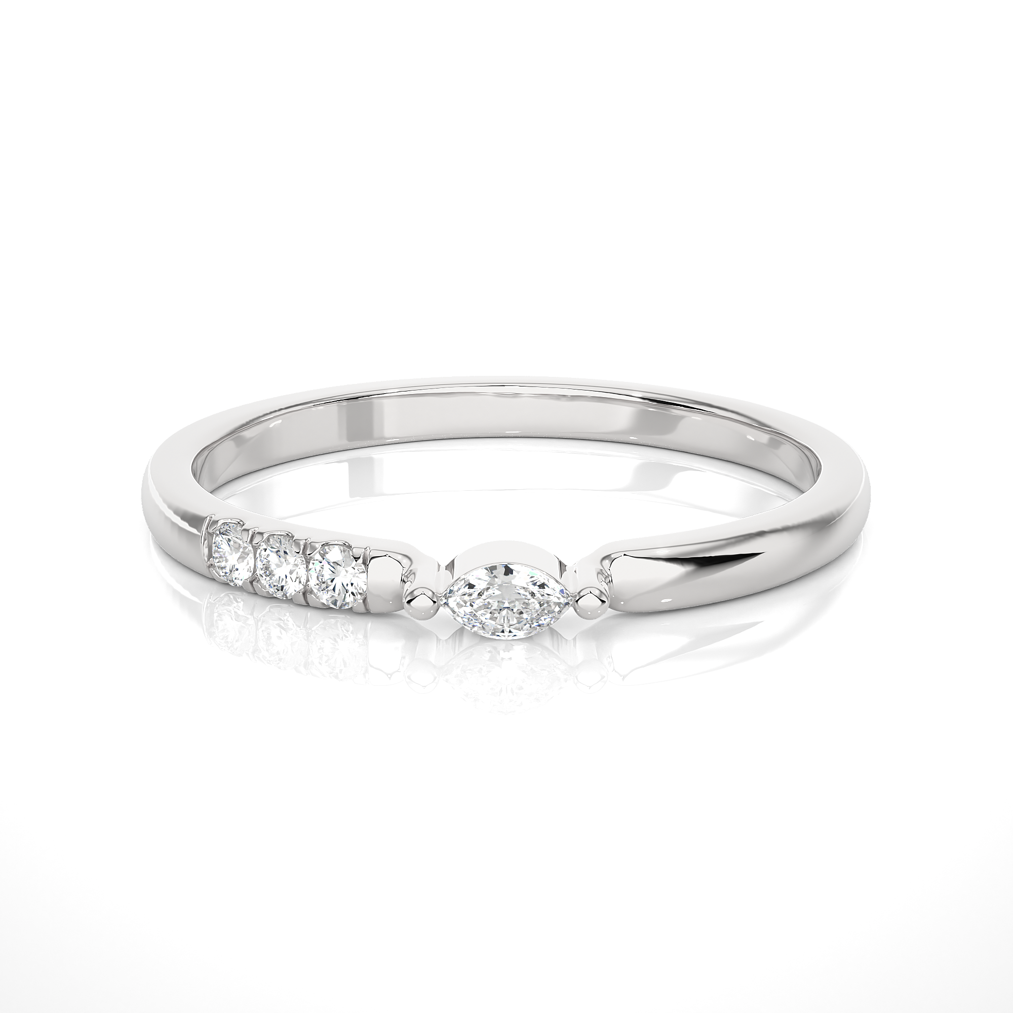 1/8 ctw Round Lab Grown Diamond Ring
