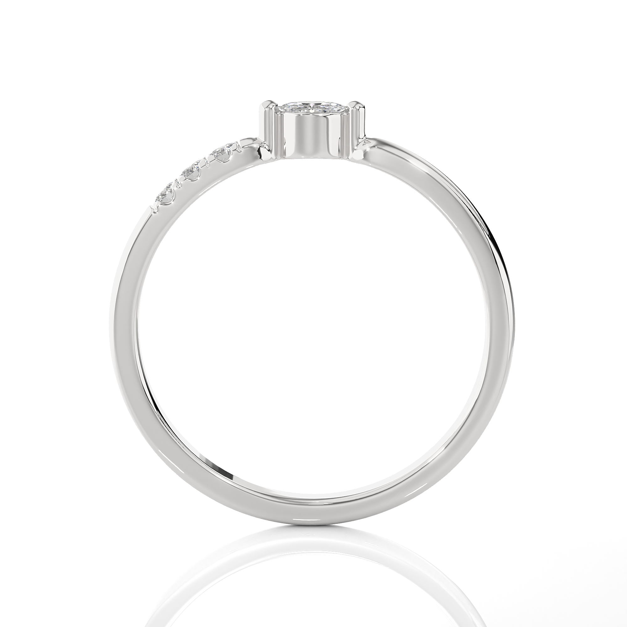 1/8 ctw Round Lab Grown Diamond Ring