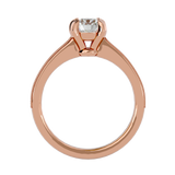 1 1/5 ctw Round Lab Grown Diamond Side Stone Engagement Ring
