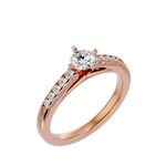1/2 ctw Round Lab Grown Diamond Side Stone Engagement Ring