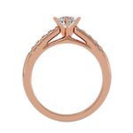 1/2 ctw Round Lab Grown Diamond Side Stone Engagement Ring