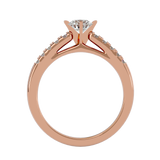 1/2 ctw Round Lab Grown Diamond Side Stone Engagement Ring