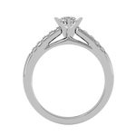 1/2 ctw Round Lab Grown Diamond Side Stone Engagement Ring