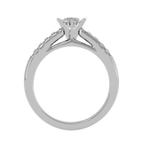 1/2 ctw Round Lab Grown Diamond Side Stone Engagement Ring