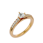 1/2 ctw Round Lab Grown Diamond Side Stone Engagement Ring