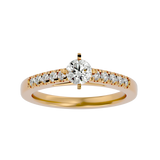 1/2 ctw Round Lab Grown Diamond Side Stone Engagement Ring