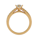 1/2 ctw Round Lab Grown Diamond Side Stone Engagement Ring