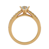 1/2 ctw Round Lab Grown Diamond Side Stone Engagement Ring