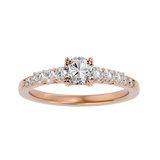 1 1/2 ctw Round Lab Grown Diamond Side Stone Engagement Ring