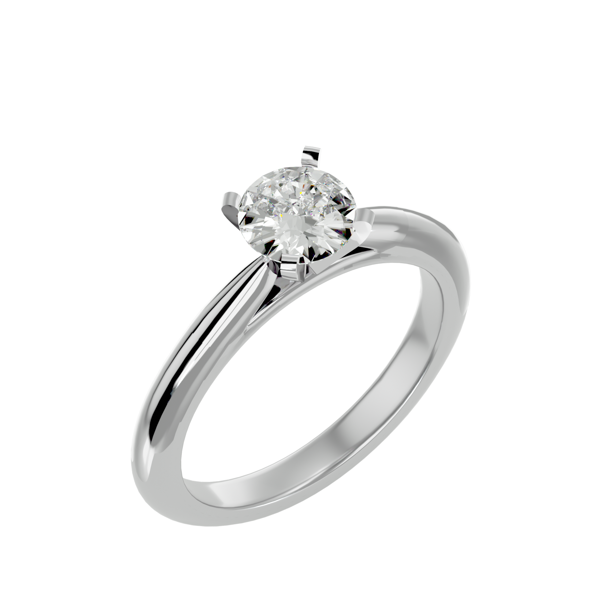 1/2 ctw Round Lab Grown Diamond Solitaire Engagement Ring