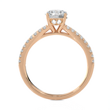 Round Lab Grown Diamond Solitaire Engagement Ring