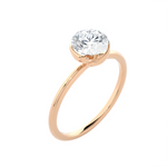 7/8 ctw Round Lab Grown Diamond Solitaire Engagement Ring