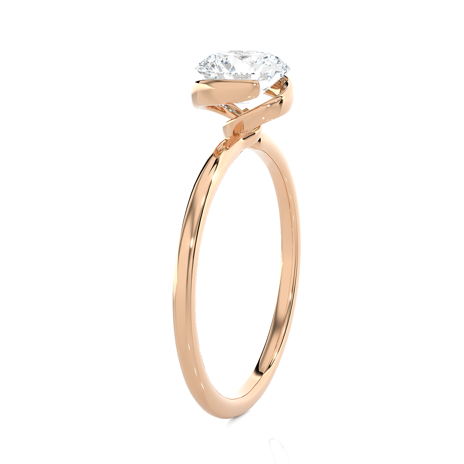 7/8 ctw Round Lab Grown Diamond Solitaire Engagement Ring