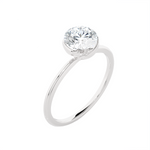 7/8 ctw Round Lab Grown Diamond Solitaire Engagement Ring