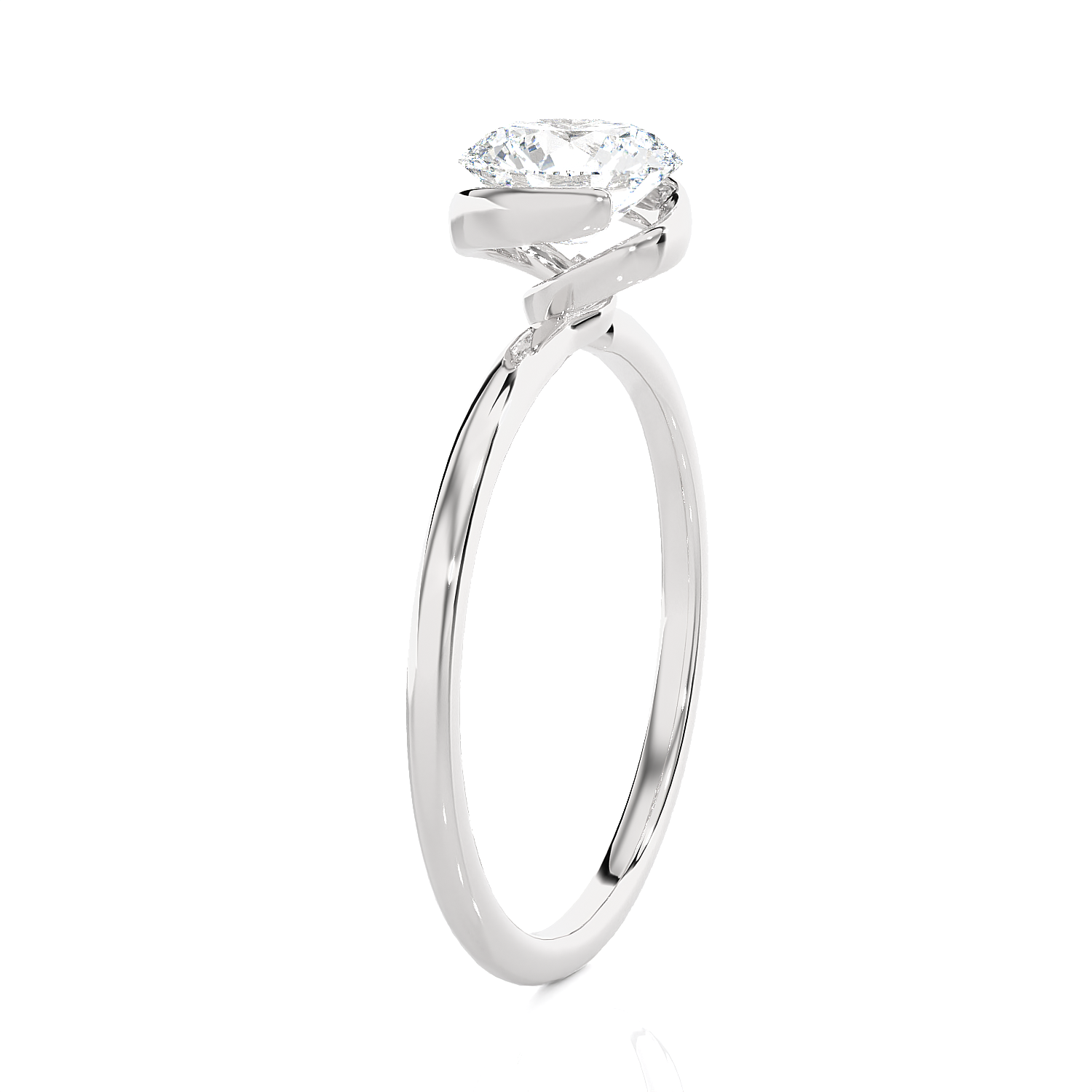 7/8 ctw Round Lab Grown Diamond Solitaire Engagement Ring