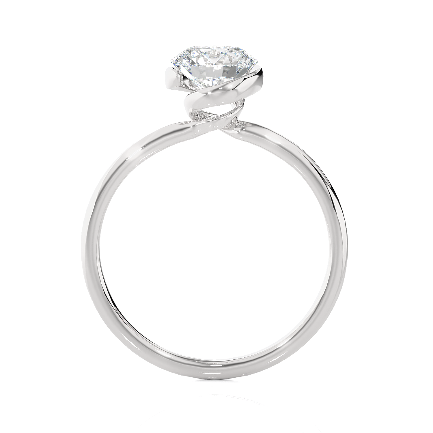 7/8 ctw Round Lab Grown Diamond Solitaire Engagement Ring