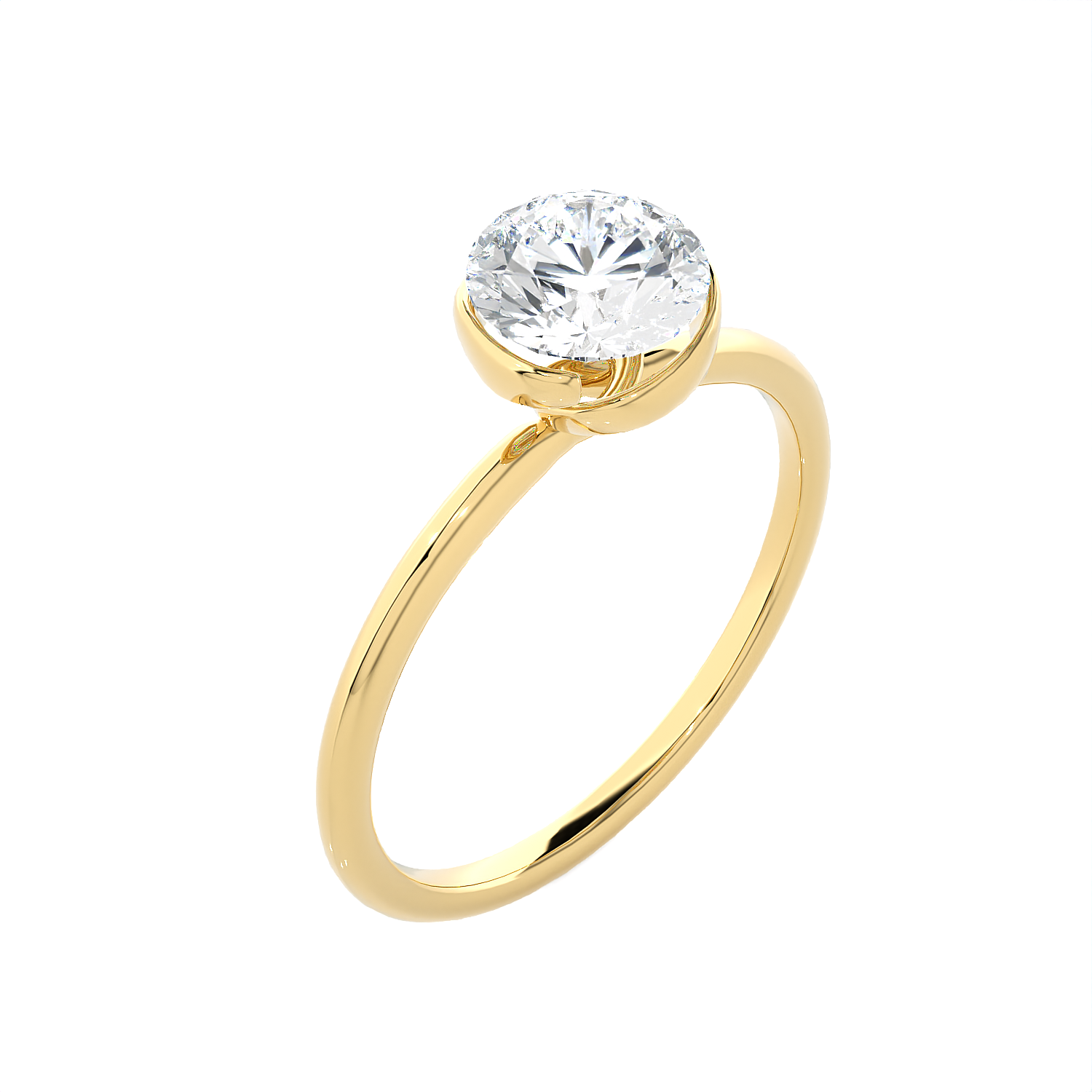 7/8 ctw Round Lab Grown Diamond Solitaire Engagement Ring