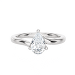 3/4 ctw Pear-Shaped Lab Grown Diamond Solitaire Engagement Ring
