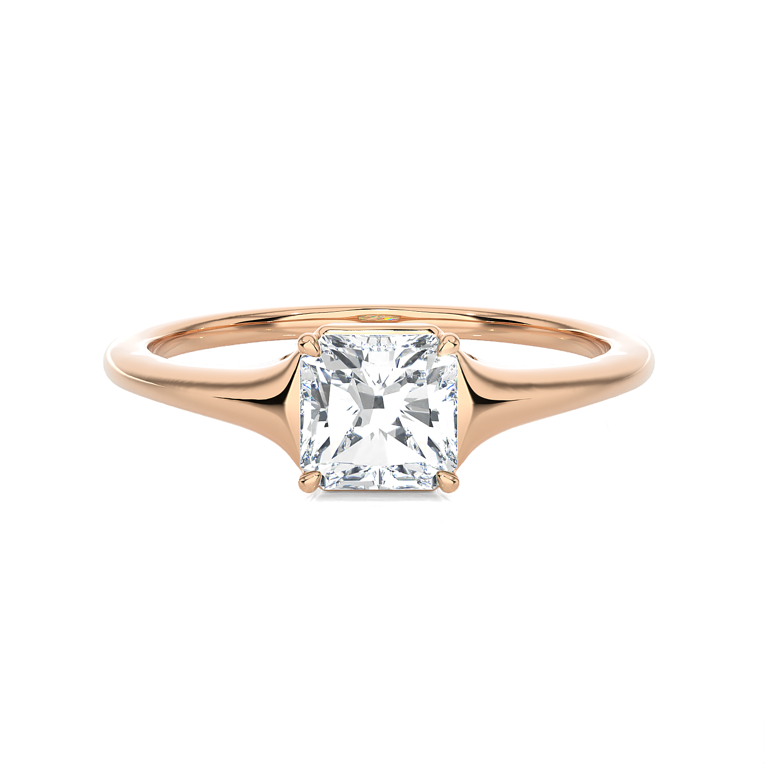 2 1/2 ctw Princess-Cut Lab Grown Diamond Solitaire Engagement Ring