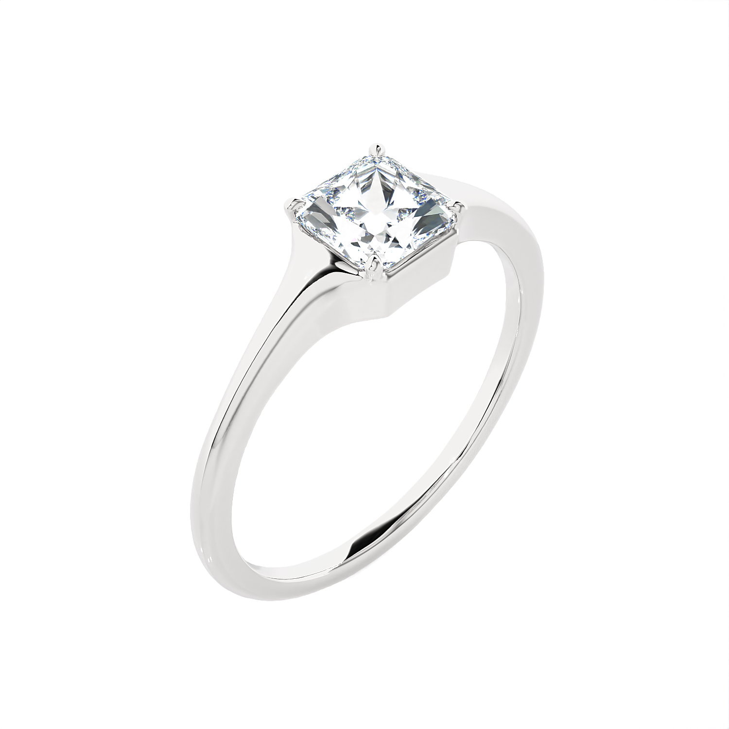 2 1/2 ctw Princess-Cut Lab Grown Diamond Solitaire Engagement Ring