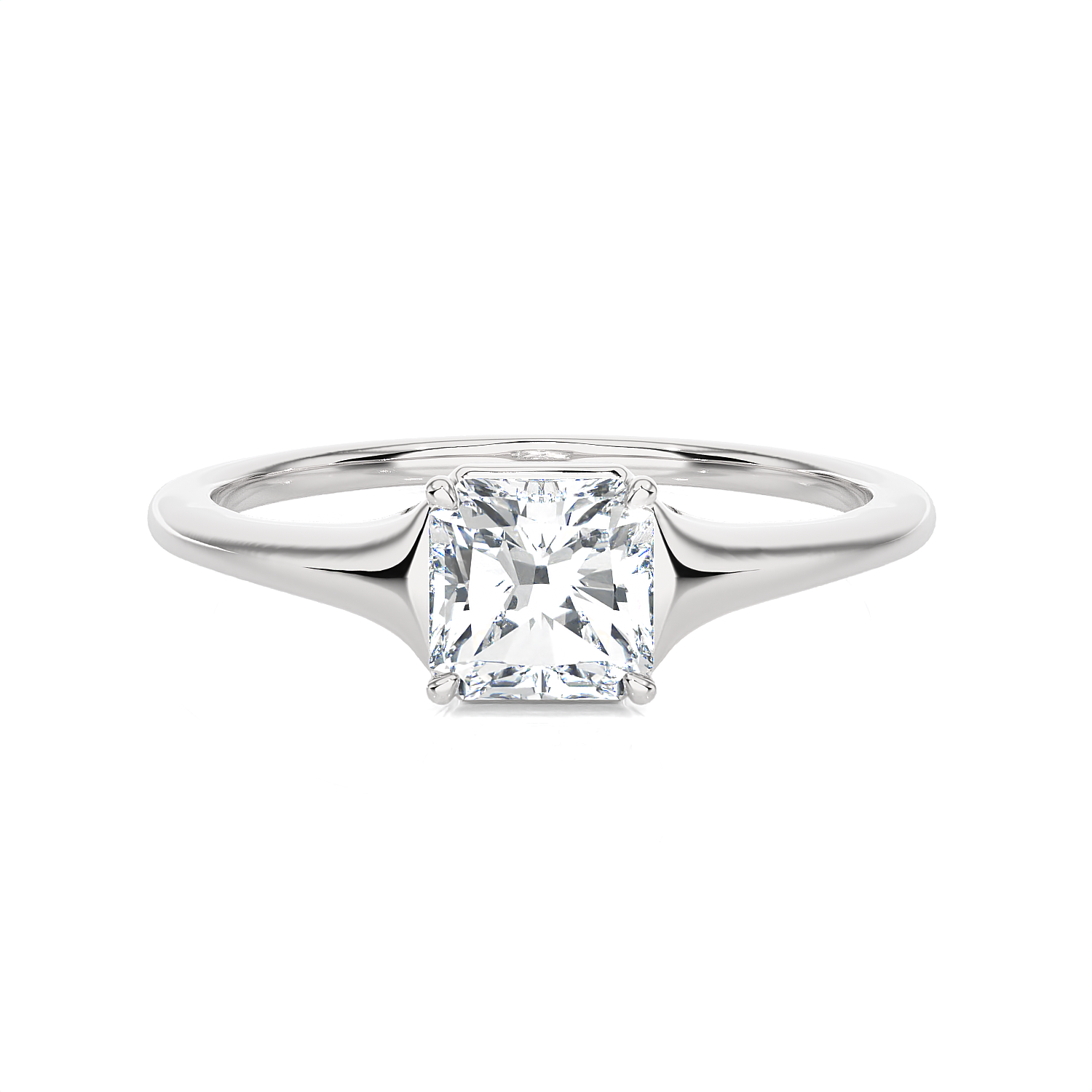 2 1/2 ctw Princess-Cut Lab Grown Diamond Solitaire Engagement Ring